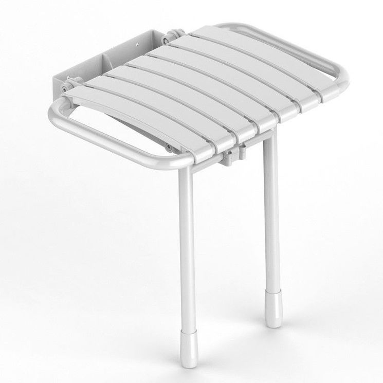 Tabouret de douche rabattable à lattes Bama