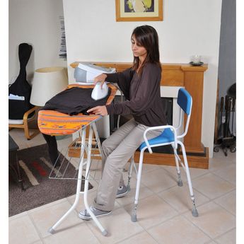 Chaise de cuisine haute  Bleue