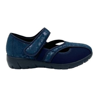 Chausson Femme Soir&Matin Souplesse - Bleu marine